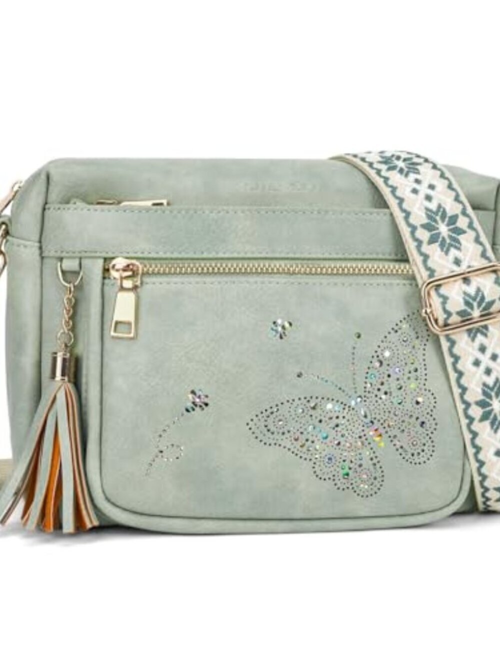 🆕 Crossbody Bag for Women Trendy Leather Crossbody Purse Butterfly